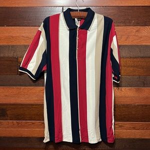 NWT Affinity Collared Short Sleeve Horizontal Striped Polo Shirt